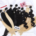 卸売自然体の波安い人間の髪の束ベンダーブラジルのキューティクルアライメント処女人間の髪の横糸拡張髪